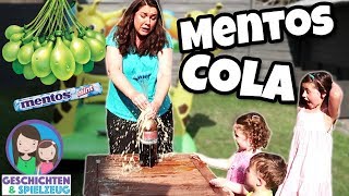 COLA MENTOS WASSERBALLONS  geht das Das Experiment Geschichten und Spielzeug [upl. by Galatea]