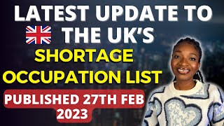 A new update to the UK’s shortage occupation list [upl. by Garibald]