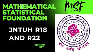 MSF  JNTUH  Introduction  R18 amp R 22  jntuh jntuhyderabad maths msf msfjntuh mathsvideos [upl. by Sheelah]