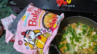 how to make spicy 🔥 Carbonara Ramen with Buldak quot 🍜 buldak koreanramen carbonara [upl. by Ahtanamas]