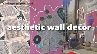 aesthetic wall decor ✨VINTAGE PAPER DIY🍁 [upl. by Colwin]