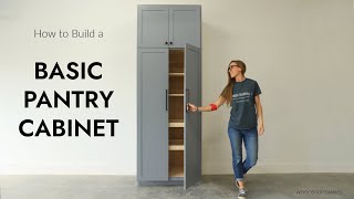 How to Build a Simple Pantry Cabinet with Pull Out Shelves [upl. by Norabel913]