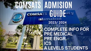 Comsats University complete admission guide 2023  2024  Comsats cs programs admissionss [upl. by Risley]