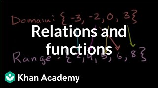 Relations and functions  Functions and their graphs  Algebra II  Khan Academy [upl. by Nudnarb]