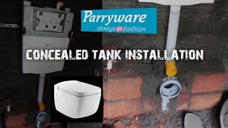 Parryware flush tank installation  How to fitting cancel flash tank  Parryware wall hung fitting [upl. by Col879]