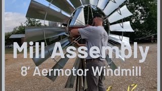 How an 8’ Aermotor windmill is assembled from start to finish [upl. by Eneleahcim]