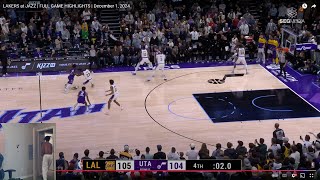 FlightReacts To LAKERS at JAZZ  FULL GAME HIGHLIGHTS  December 1 2024 [upl. by Euqinomahs]