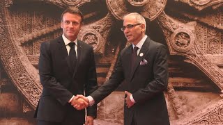 French President Emmanuel Macron arrives at G20 summit venue  AFP [upl. by Dymoke]