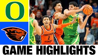 Oregon vs Oregon State Highlights  NCAA Mens Basketball  2024 College Basketball [upl. by Aidole]