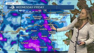 Denver weather Strong storm could bring heavy snow this week [upl. by Naesad]