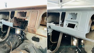 1966 Chevrolet K10 C10 dash radio patch panel install [upl. by Dusza919]