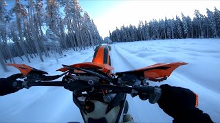 KTM 300 EXC  COLD DAY [upl. by Ecirtra481]