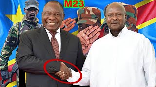 RAMAPHOSA NA KIKWETE BAGIYE KUGAMBANIRA M23 UGANDA🚨UKURI KURUZINDUKO RWA RAMAPHOSA KAMPALA [upl. by Llerret]