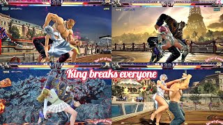 King vs 3 ladies  King vs Lili Nina and Alisa Ryona Tekken 8 Ranked Matches [upl. by Farlay]