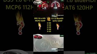 DS5 VS C4  2013 DS5 16 eHDI MCP6 vs 2017 C4 16 BlueHDI EAT6 120HP KİM DAHA HIZLI citroen [upl. by Einyaj]