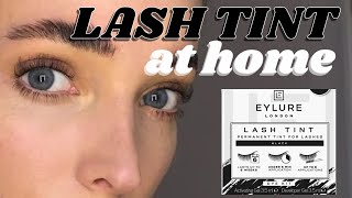 HOW TO TINT YOUR LASHES AT HOME SAFELY  DIY Eylure DyeLash Eyelash Tint Easy Tutorial [upl. by Loomis]