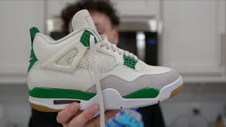 how do jordan 4 pine green sb compare to 2024 bred reimagined  2014 jordan 4 oero comparison [upl. by Nivalc]