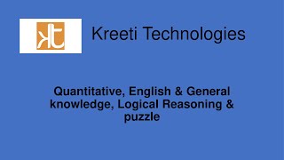 Kreeti Technologies Aptitude Questions [upl. by Gretta]