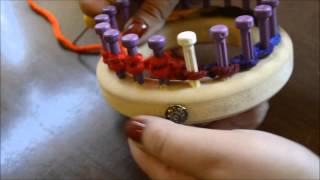 Loom Knitting How To EWYO1 and Drop Stitch amp Purl [upl. by Aitercal]