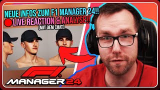 LIVE Reaction amp Analyse zu den neuen Infos vom F1 Manager 2024 [upl. by Olrac]