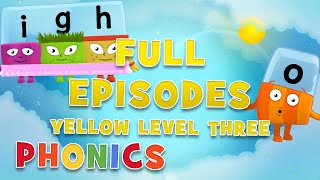 Alphablocks  Yellow Level Three  Full Episodes 79  HomeSchooling  Learn to Read WithMe [upl. by Asilram]