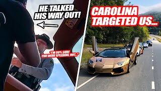 CROOKED CAROLINA COPS WRONGFULLY TICKET SUPERCAR OWNERS amp FERRARI OWNER TALKS HIS WAY OUT [upl. by Hussey]