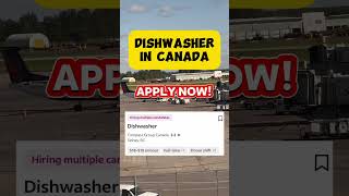 Dishwasher in Canada I Direct Hiring I Buhay Canada shorts [upl. by Sidwel]