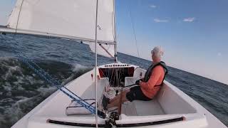 Sailing my Harbor 20 named Presto out into the jetties off Charleston Harbor [upl. by Higginson208]