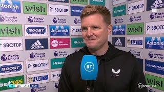 Eddie Howe Insists Newcastle Must quotTake Their Medicinequot After Leeds Draw [upl. by Carlson276]