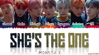 MONSTA X  SHES THE ONE Lyrics Color CodedEng [upl. by Ameerak]