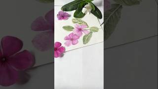 Catharanthus roseusfull tutorial availablePeriwinkle flowers art painting drawings watercolor [upl. by Annora]