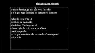 Français avec Rabbani TP n° 5 AssedicPôle emploie [upl. by Nalyad477]