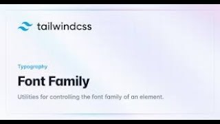 How to config font family in tailwind [upl. by Llenra]