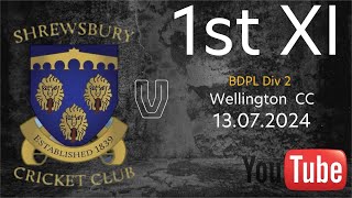 Shrewsbury CC 1st XI vs Wellington CC 1st XI [upl. by English]