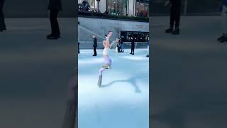 ice skating dance 👀🖤 ice sketch shorts video trending viral canada germany india [upl. by Olracnaig]