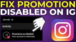 How To Fix Promotion Disabled on Instagram 2024 [upl. by Aelam]