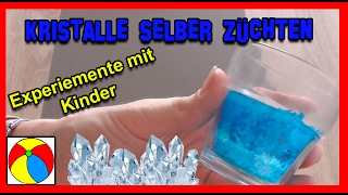 KRISTALLE SELBER ZÜCHTEN  Experimente mit Kindern  DIY einfach selber machen  HD [upl. by Halik952]