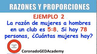 Problemas con razones y proporciones EJEMPLO 2 [upl. by Verna]