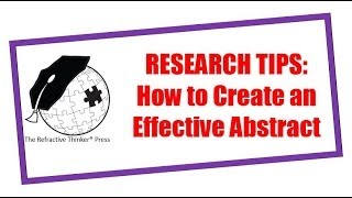 Dissertation and PhD Writing Tips How to Create an Effective Abstract [upl. by Amsden]