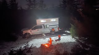 First snow camp with Four Wheel Camper fourwheelcamper pnw mountains camping [upl. by Eedyah]