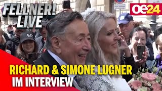 FELLNER LIVE Lugners geben erstes Interview nach der Traumhochzeit [upl. by Weisler]