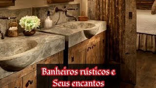 Banheiros modernos e rústicos  Fazenda  Chácara  Pedras  Tijolinhos Vamos Decorar [upl. by Ylecara721]