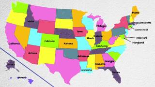 50 states of the United States of America Names and Location [upl. by Aenet]