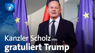 USWahl Bundeskanzler Scholz zum Wahlsieg Trumps [upl. by Ck]