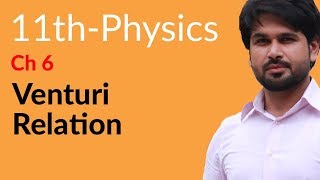 FSc Physics Book 1 Ch 6  Define Venturi Relation  11th Class Physics [upl. by Nicks589]