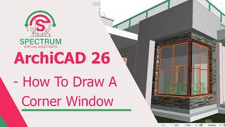 ArchiCAD 26  How To Draw A Corner Window In ArchiCAD 26 Tutorial [upl. by Reine]