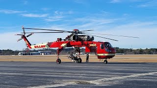 Sikorsky S64 Skycrane Helicopter Takeoff [upl. by Earle]