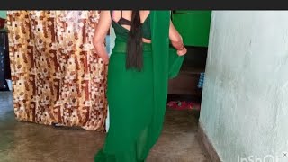 festival draping saree wearing style  youtube trending viral video 🌹 [upl. by Morocco]