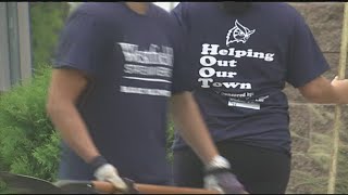 Westfield State students participate in 8th annual quotHelping Out Our Townquot day of service [upl. by Kcolttam]