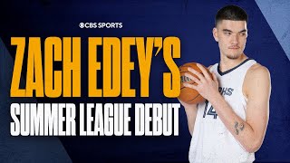 FULL BREAKDOWN of Zach Edeys DOUBLEDOUBLE In Summer League Debut  CBS Sports [upl. by Ydahs]